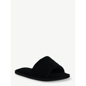 NWT Joyspun Memory Foam 6 Black Slip On Slippers!!